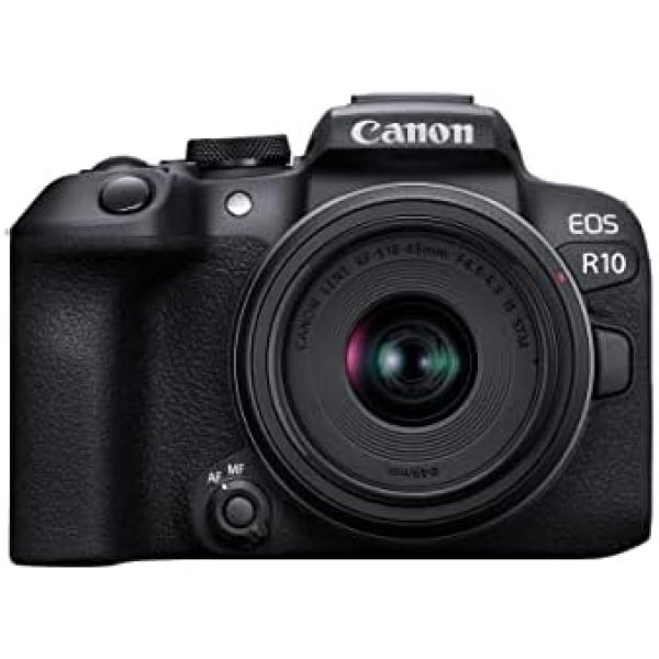 Canon EOS R10 RF-S18-45mm F4.5-6.3 is STM Lens Kit, Mirrorless Vlogging Camera