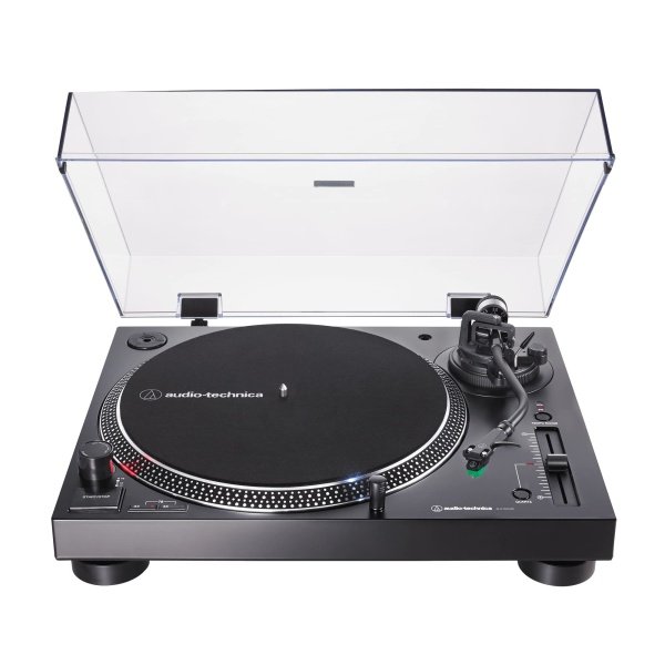Audio-Technica AT-LP120XUSB-BK Direct-Drive Turntable (Analog & USB), Fully Manual, Hi-Fi, 3 Speed, Convert Vinyl to Digital, Anti-Skate and Variable Pitch Control, Black | Direct-Drive DC Servo, 33/45/78 Rpm, USB a and D 16-Bit 44.1/48 Khz, Built-in Phono and Line Preamp