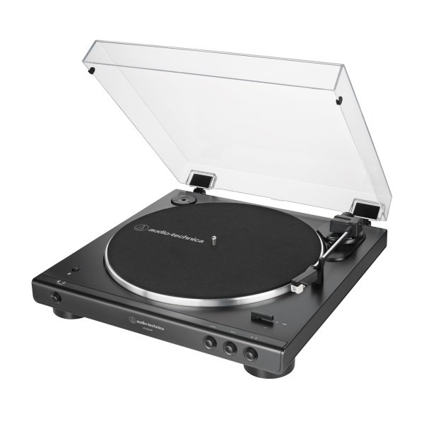 Audio-Technica AT-LP60XBT-BK Fully Automatic Wireless Belt-Drive Stereo Turntable, Hi-Fi, 2 Speed, Anti-Resonance, Die-Cast Aluminum Platter, Black | Sbc, 33/45 Rpm, Switchable Phono and Line Preamp, Aluminum Platter