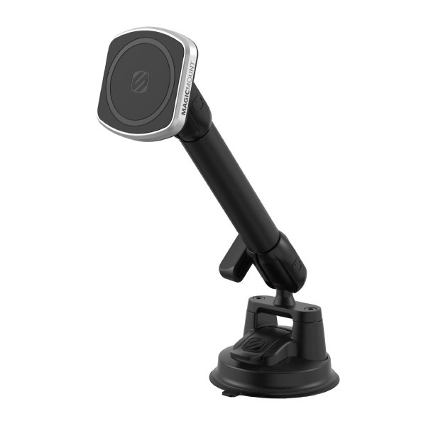 Scosche MP2WD2HD MagicMount™ Pro2 XL Heavy Duty, Strong Suction Cup Cell Phone Mount with Long Arm Windshield/Dashboard Phone Holder and Anti-Shake Stabilizer for iPhone, Android, Tablet, Car, Truck
