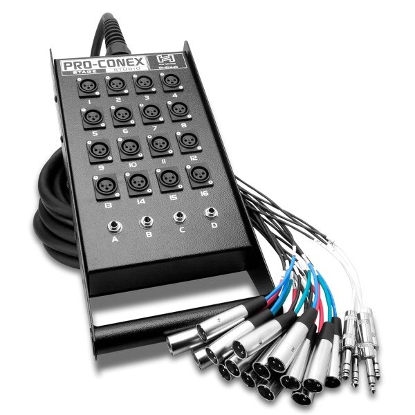 Hosa SH-16X4-25 Pro-Conex 16x4 Stage Box Snake - 25 foot