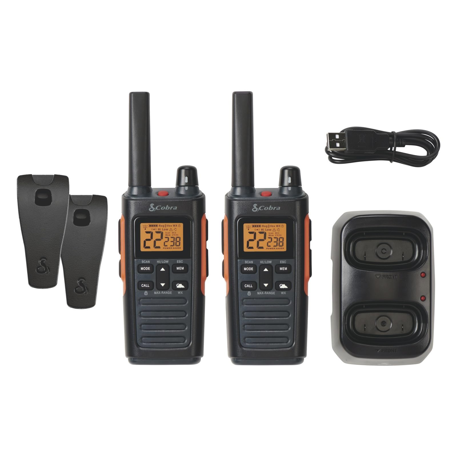 Cobra RX680 Walkie Talkies (2-Pack), IP54 Water Resistant Design